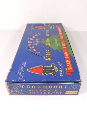 Vintage 1930's Christmas Indoor Lighting Outfit - Paramount 7 Light Set Working